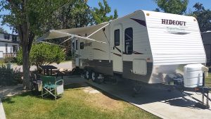 RV set up at Wine Country RV resort