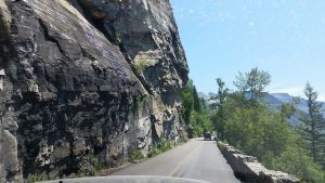 road trip on a mountain road