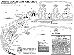 Doran Beach Campground Map