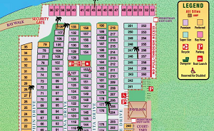 Mission Bay RV Resort Map