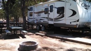 RV rental delivered to a campground