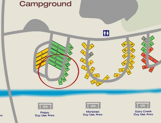 El Chorro Regional Campground Map