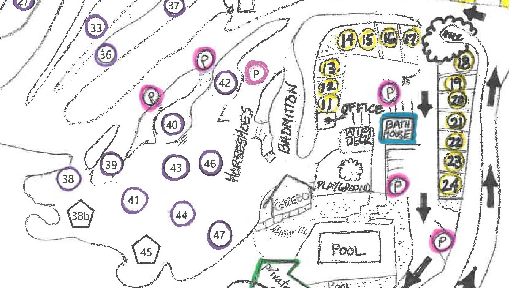 Saddle Mountain Campground Map