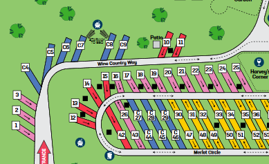 Wine Country RV Resort Map