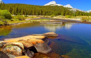 lake and mountains at Yosemite National Park