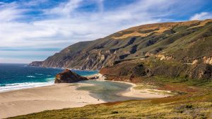 beach along Highway 1 in California