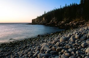 Sunrise at Otter Cliffs in Acadia National Park in Maine