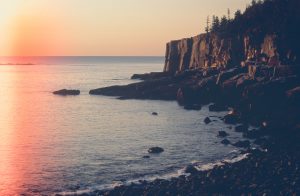 View from Otter Cliff in Acadia National Park, Maine