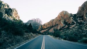 open road in Big Bend National Park