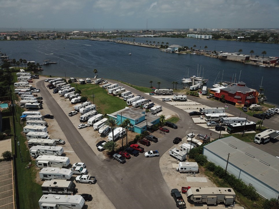 Galveston RV resort aerial view