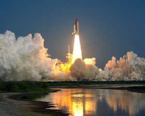 Rocket launch at Cape Canaveral in Florida