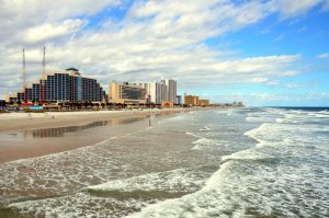 buildings and shoreline in Daytona Beach, Florida