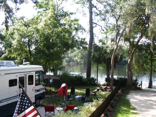 Yellow Jacket RV Park Campsite #4 looking at River