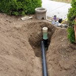 RV Pad sewer connect to house main