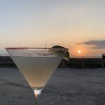 Cocktail and sunset