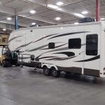 RV in Repair garage